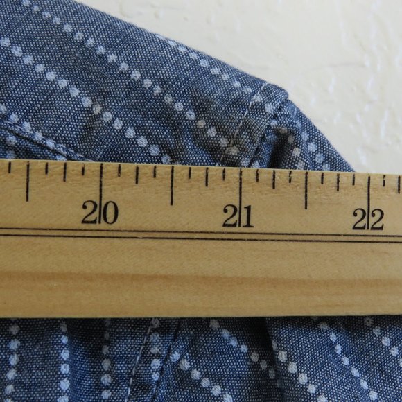 Old Navy* Men's Short Sleeve Button Down Curved Hem Pocket Stripe Shirt~ XXL - Picture 7 of 12